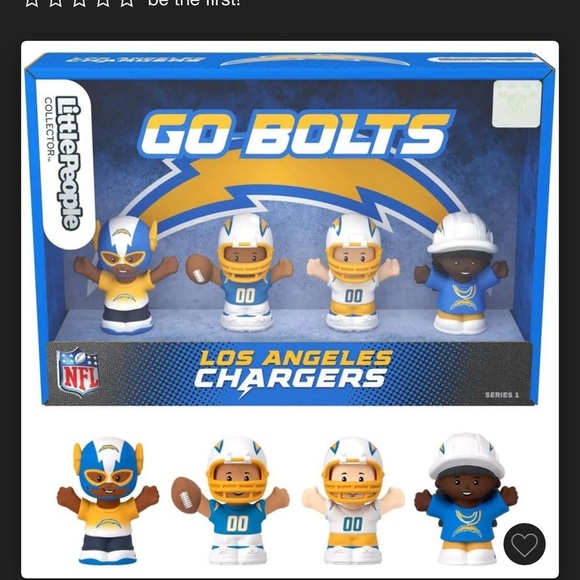 Fisher Price Little People x NFL Collector Los Angeles Chargers Figure 4-Pack - Picture 3 of 16